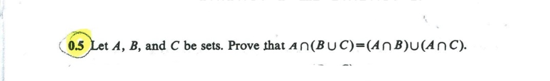 Solved 0.5 Let A,B, And C Be Sets. Prove That | Chegg.com