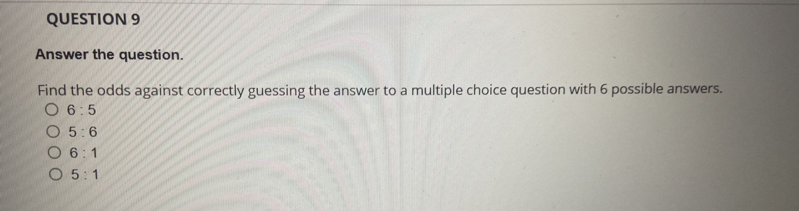 Solved Answer The Question. Find The Odds Against Correctly | Chegg.com