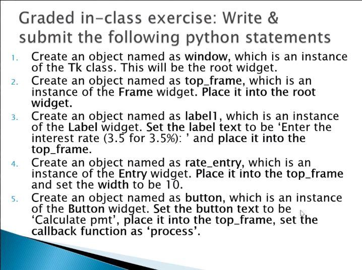 Solved 3. Graded in-class exercise: Write & submit the | Chegg.com