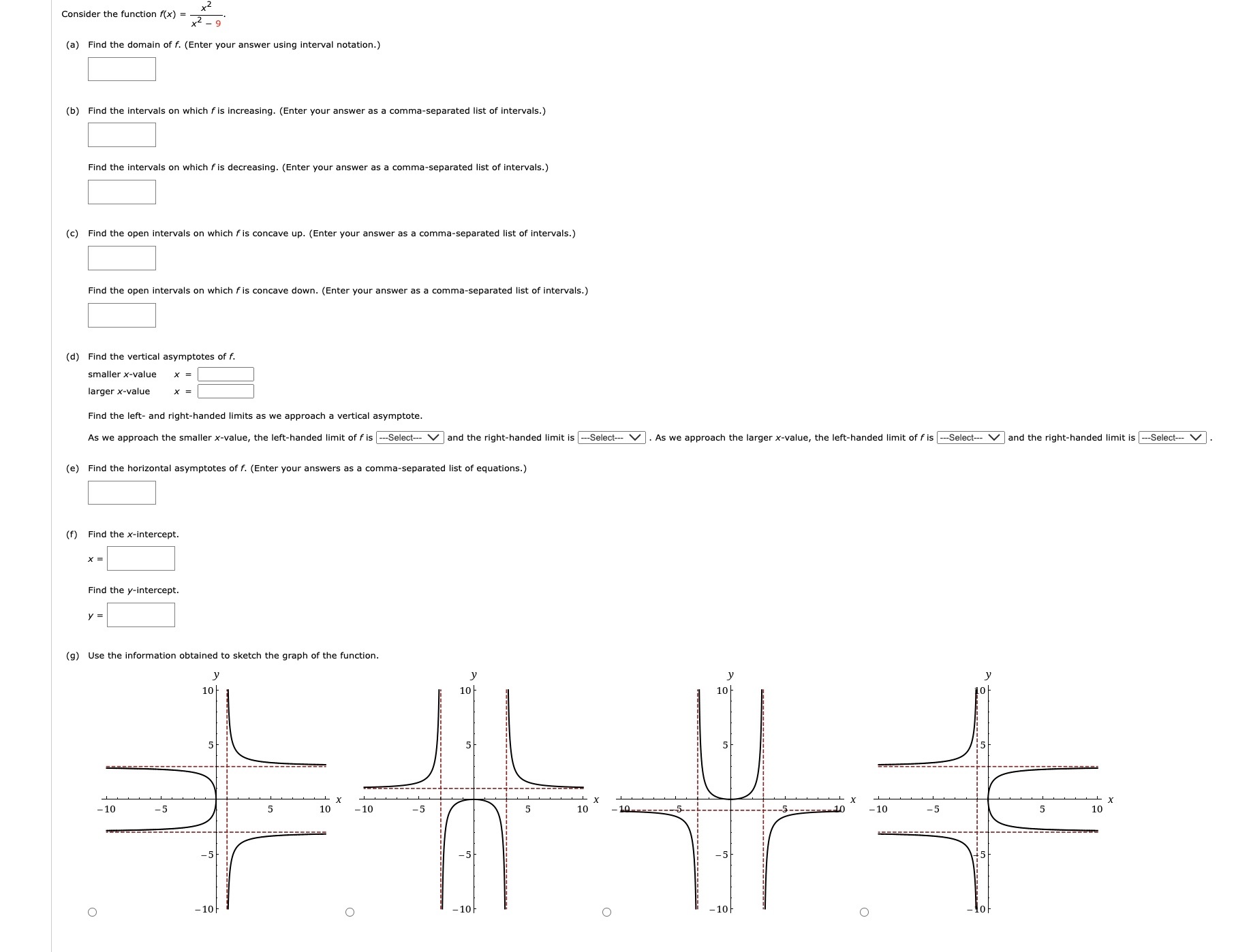 Solved Consider The Function Fxx2−9x2 A Find The 6456