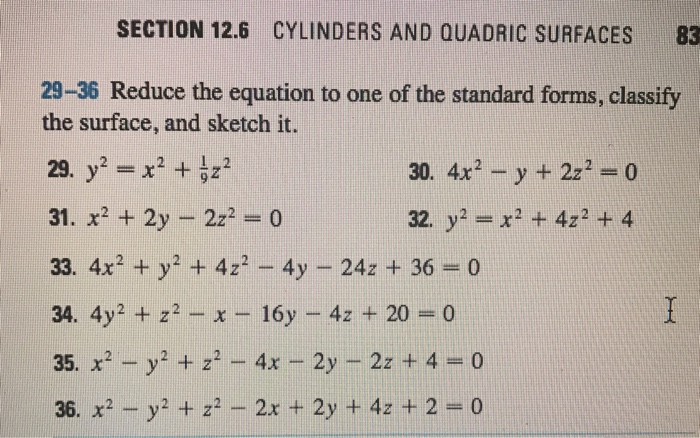Solved Reduce the equation to one of the standard forms, | Chegg.com
