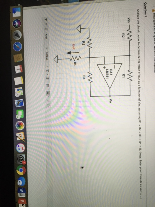 Solved Question 1 Analyze the circuit below to determine the | Chegg.com