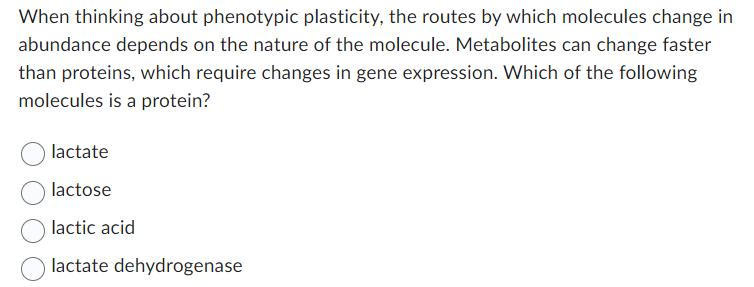 Solved When thinking about phenotypic plasticity, the routes | Chegg.com