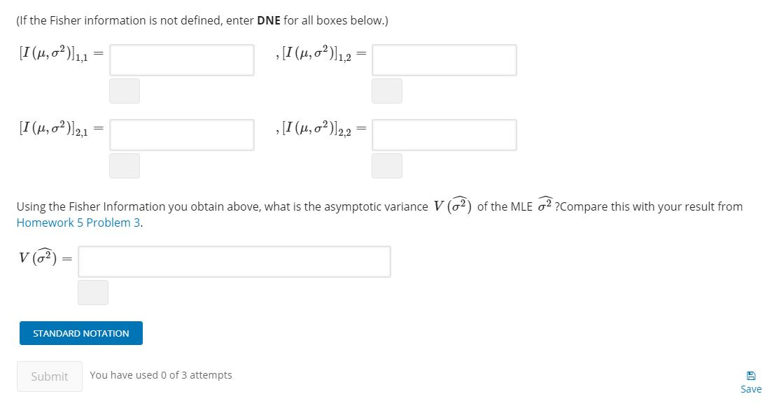 Solved 2. Recap: Maximum Likelihood Estimators And Fisher | Chegg.com