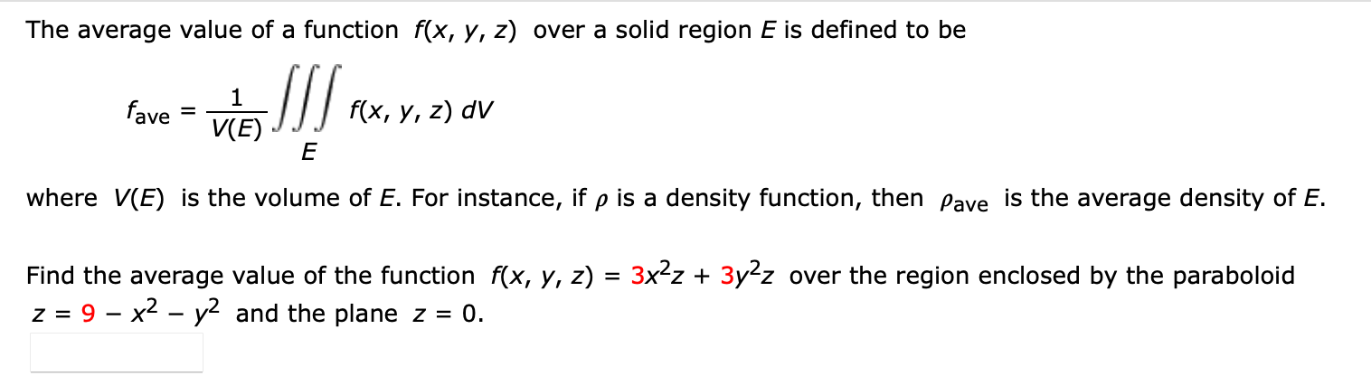 solved-the-average-value-of-a-function-f-x-y-z-over-a-chegg