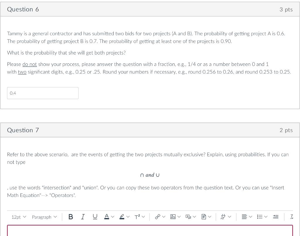Solved Question 8 2 pts Refer to the above scenario, are the | Chegg.com