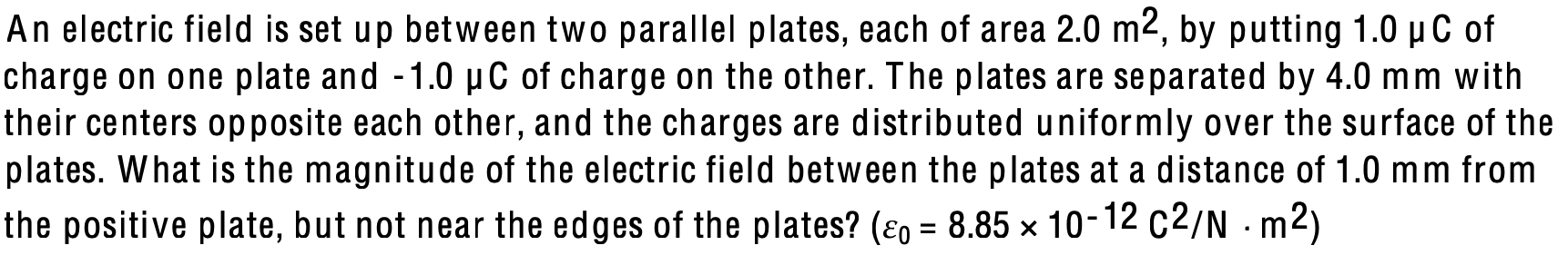 Solved An electric field is set up between two parallel | Chegg.com