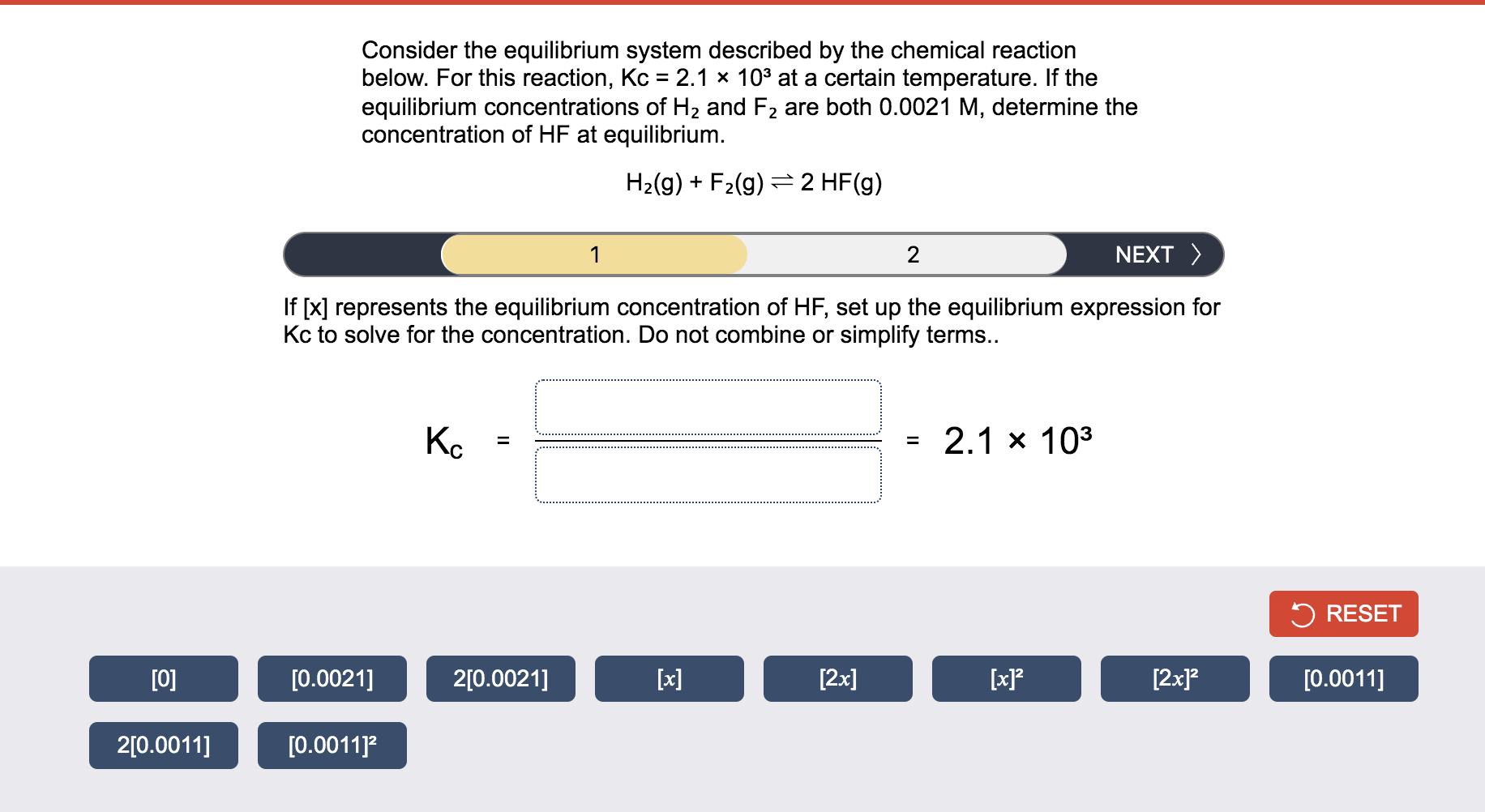 Solved [0] 2[0.0011] Consider the equilibrium system | Chegg.com