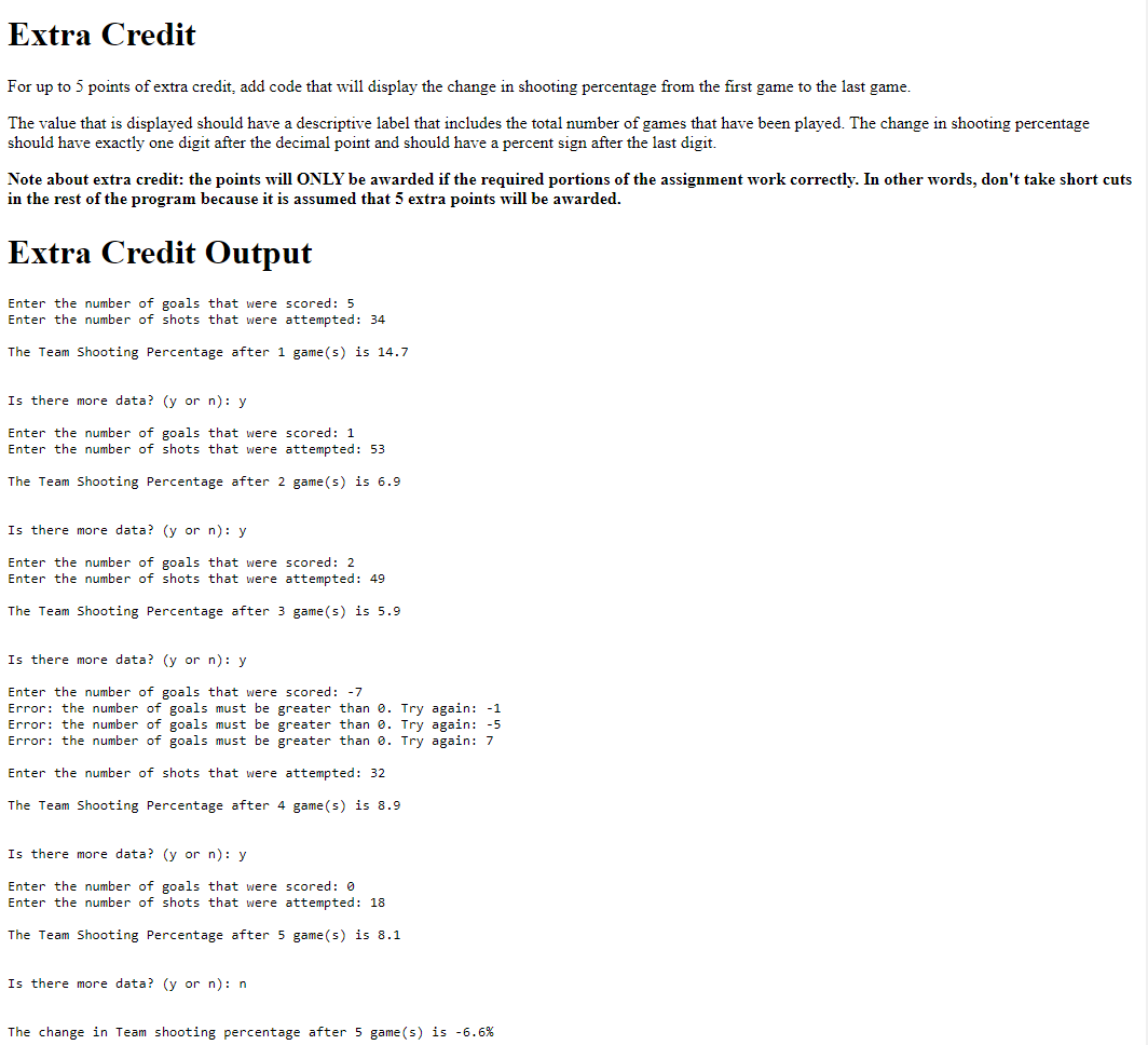 Solved Extra Credit For up to 5 points of extra credit, add | Chegg.com
