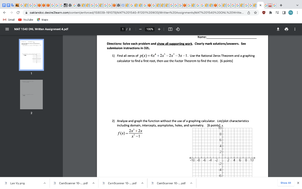 Solved Directions: Solve Each Problem And Show All | Chegg.com