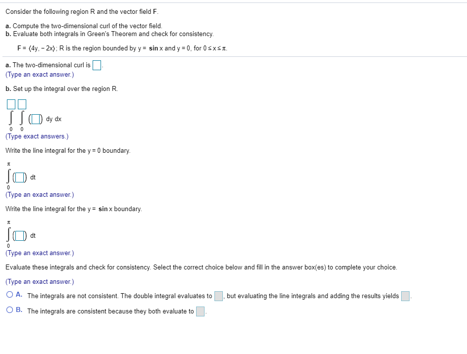 Solved Consider the following region and the vector field F. | Chegg.com