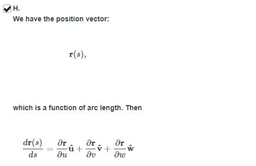 Solved H We Have The Position Vector R S Which Is A F Chegg Com