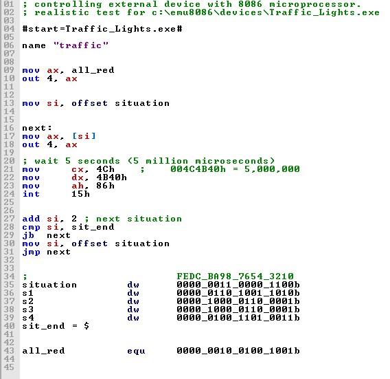 Solved MAKEING PROJECT OF EMU8086. The Project Is: TRAFFIC | Chegg.com