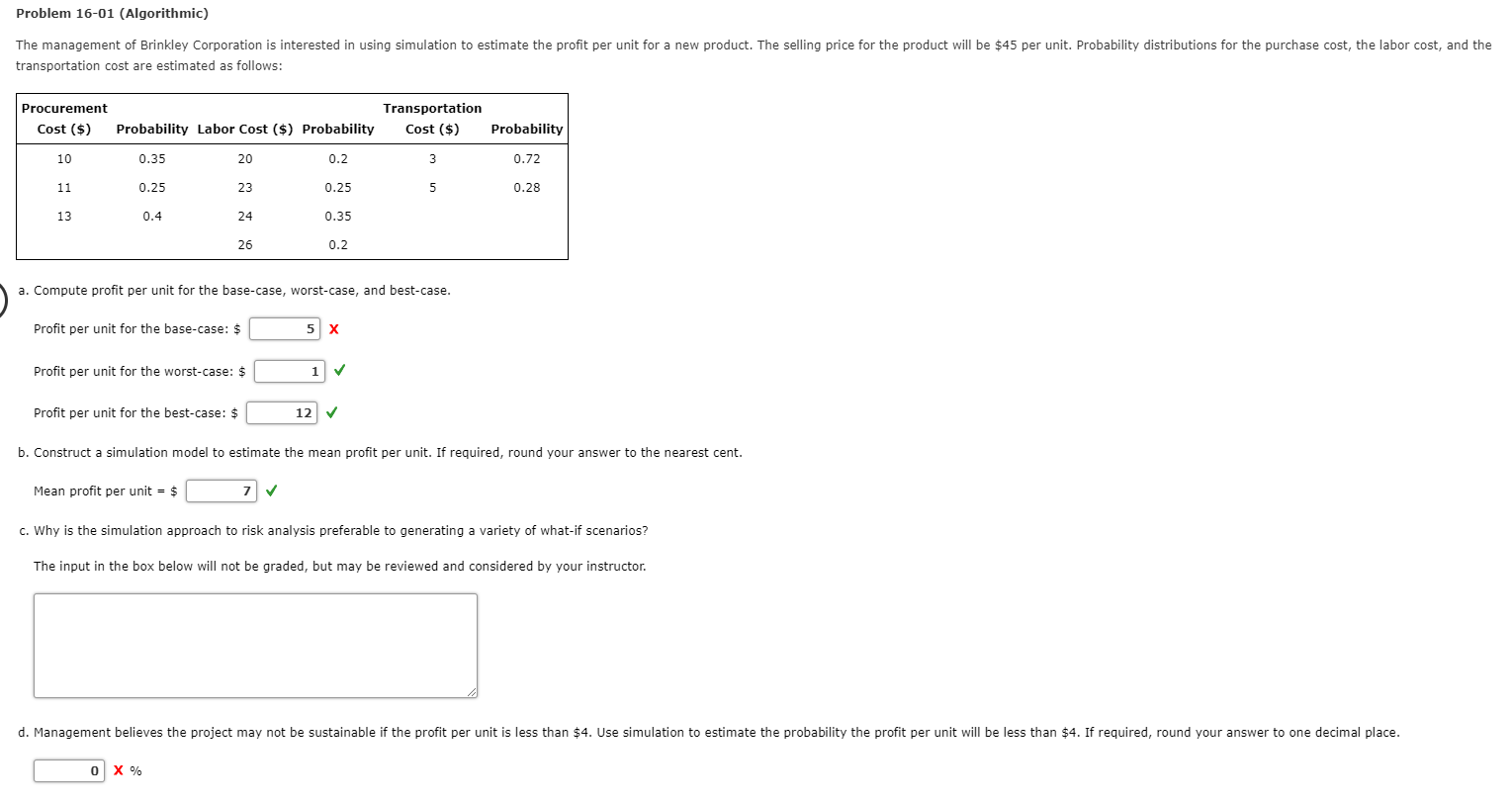 Problem 16-01 (Algorithmic) The management of | Chegg.com