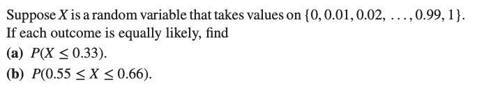 Solved Suppose X is a random variable that takes values on | Chegg.com