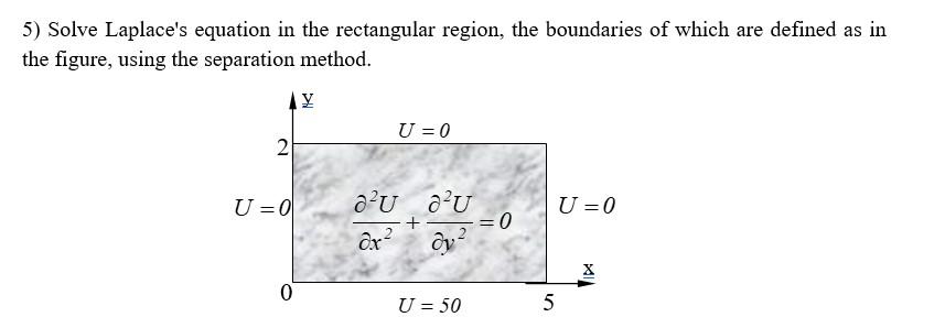 Solved Solve Laplace's equation in the rectangular region, | Chegg.com