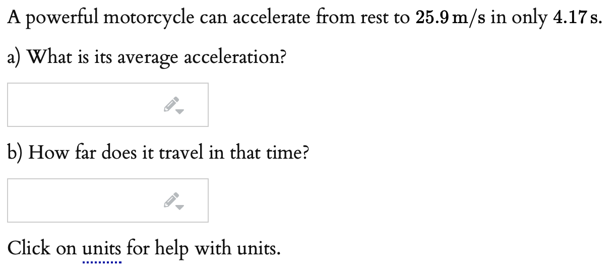 Solved A Powerful Motorcycle Can Accelerate From Rest To | Chegg.com