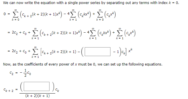 Solved We can now write the equation with a single power | Chegg.com