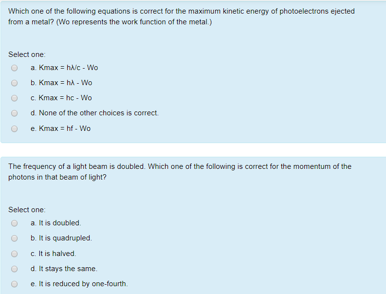 Solved Which one of the following equations is correct for | Chegg.com