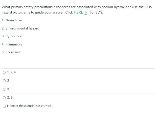 Solved What safety precautions / concerns are associated | Chegg.com