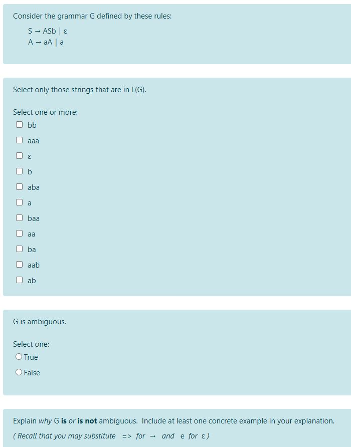 Solved Consider The Grammar G Defined By These Rules: S - | Chegg.com