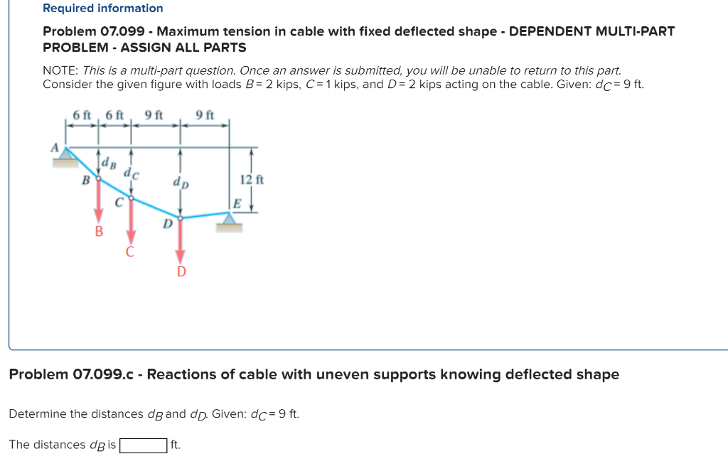 Solved Problem 07.099 - Maximum tension in cable with fixed | Chegg.com