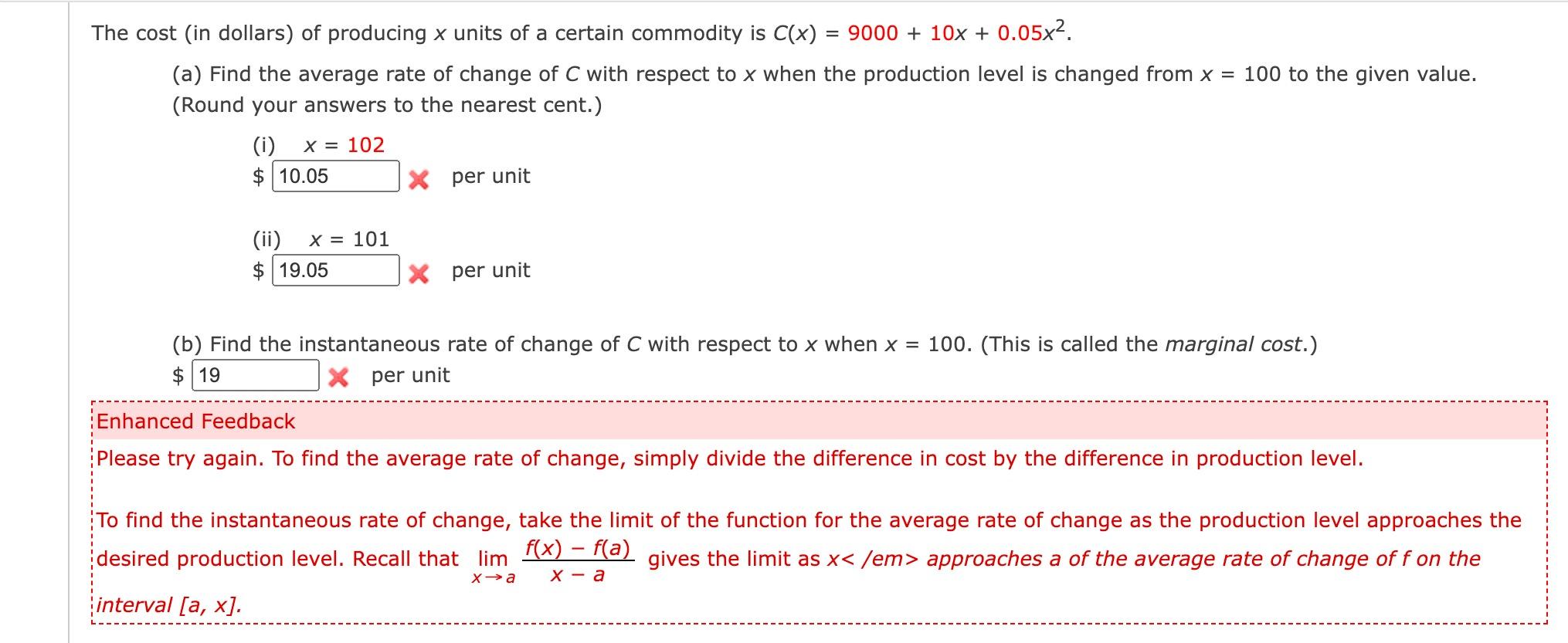 solved-the-cost-in-dollars-of-producing-x-units-of-a-chegg