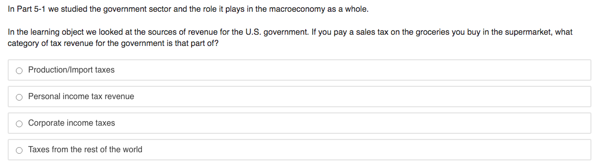 Solved In Part 5-1 We Studied The Government Sector And The | Chegg.com