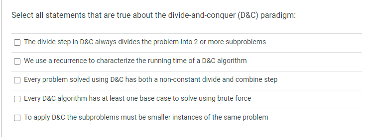 Solved Select all statements that are true about the | Chegg.com