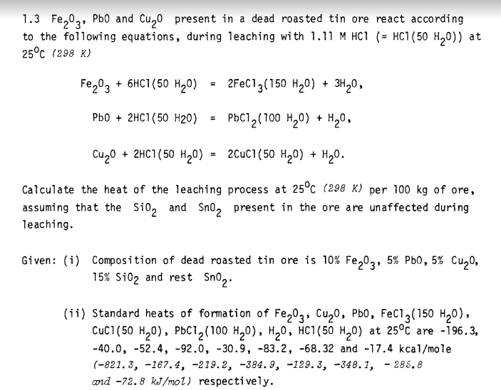Solved Exercises 1.1 The enthalpy changes for the following