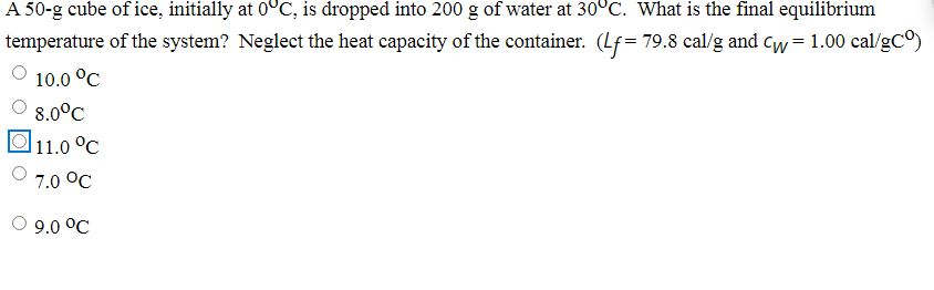 Solved IP A 35−g ice cube at 0.0∘C is added to 120 g of