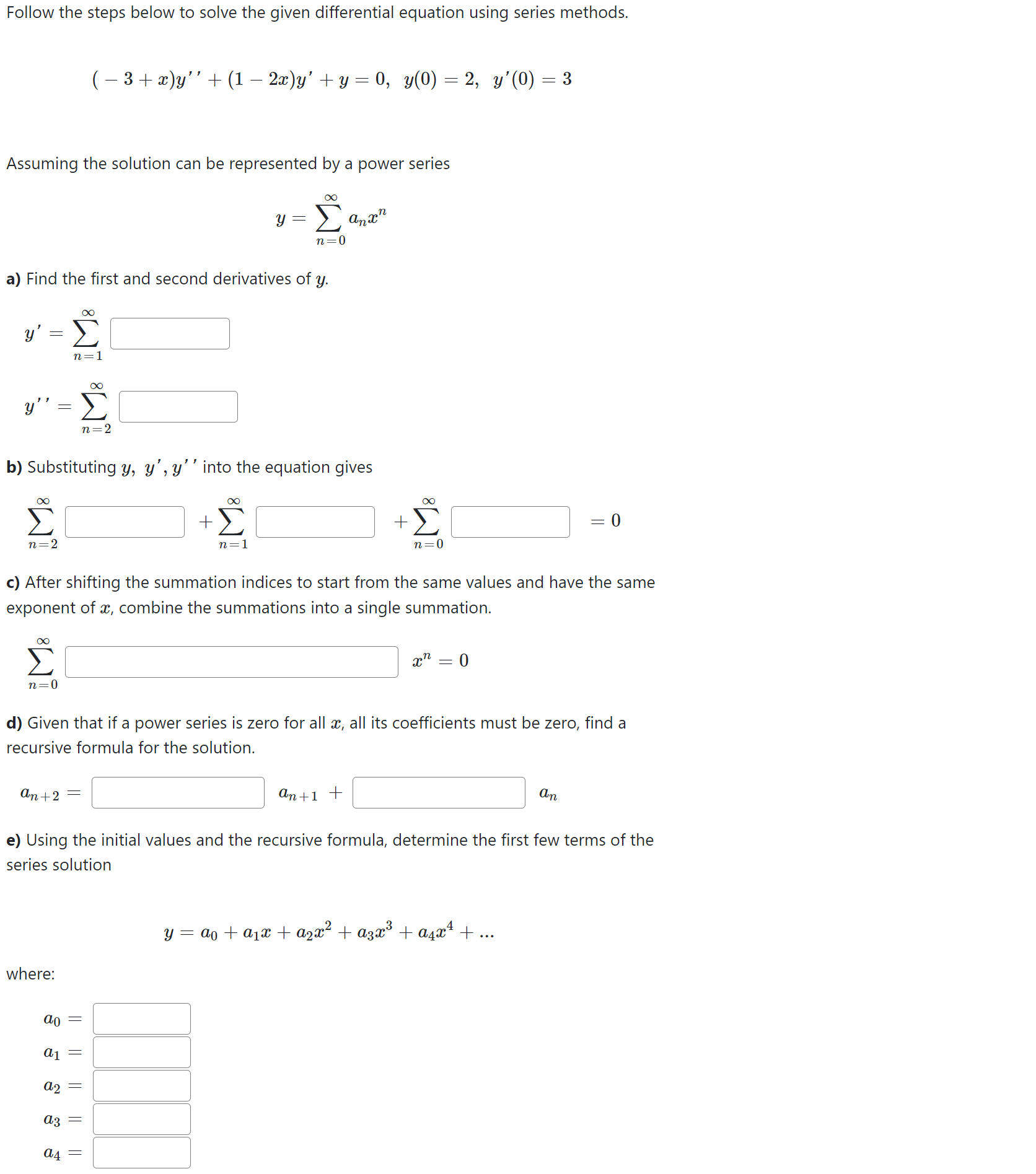 Solved Follow the steps below to solve the given | Chegg.com