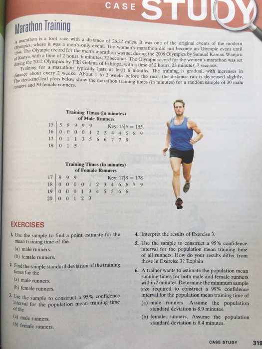 Solved CASE Marathon Training athon is a foot race with a | Chegg.com