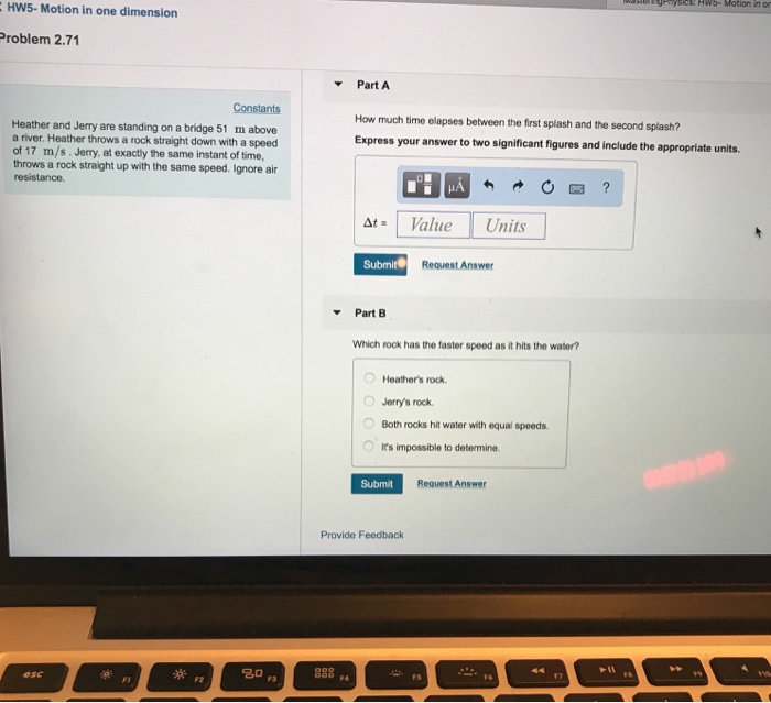 Solved engrnysics b Motion in or HW5Motion in one