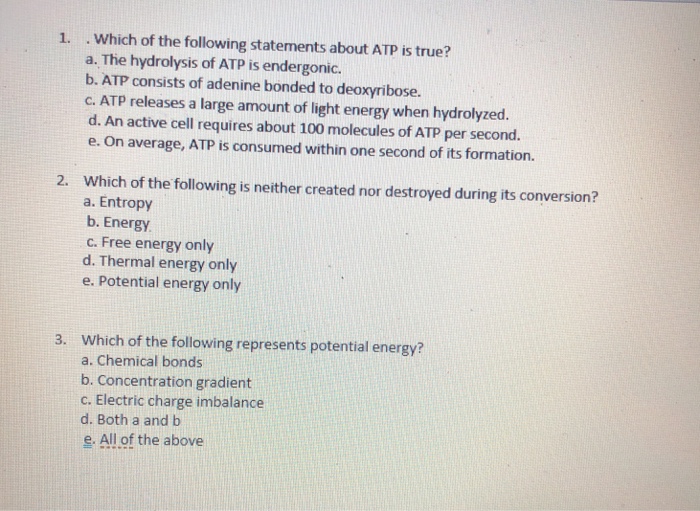 which of these statements about atp is not true