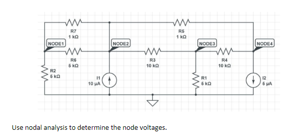 Solved Use nodal analysis to determine the node voltages. | Chegg.com