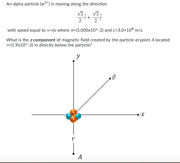 Solved An Alpha Particle Q2 Is Moving Along The Direct Chegg Com
