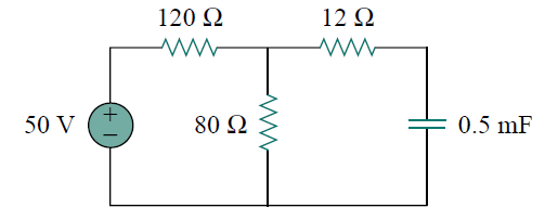 Solved Find the time constant for the RC circuit. | Chegg.com