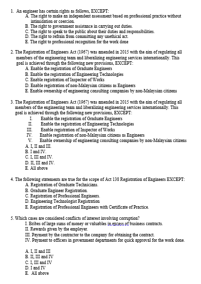 PDF) ARUSHA TECHNICAL COLLEGE Automotive Engineering Department Attempt all  question in Section A and B Section A: Which answer is correct/not correct  on the following questions