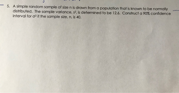 Solved A simple random sample of size n is drawn from a | Chegg.com