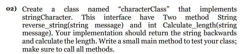 Solved 02) Create a class named 