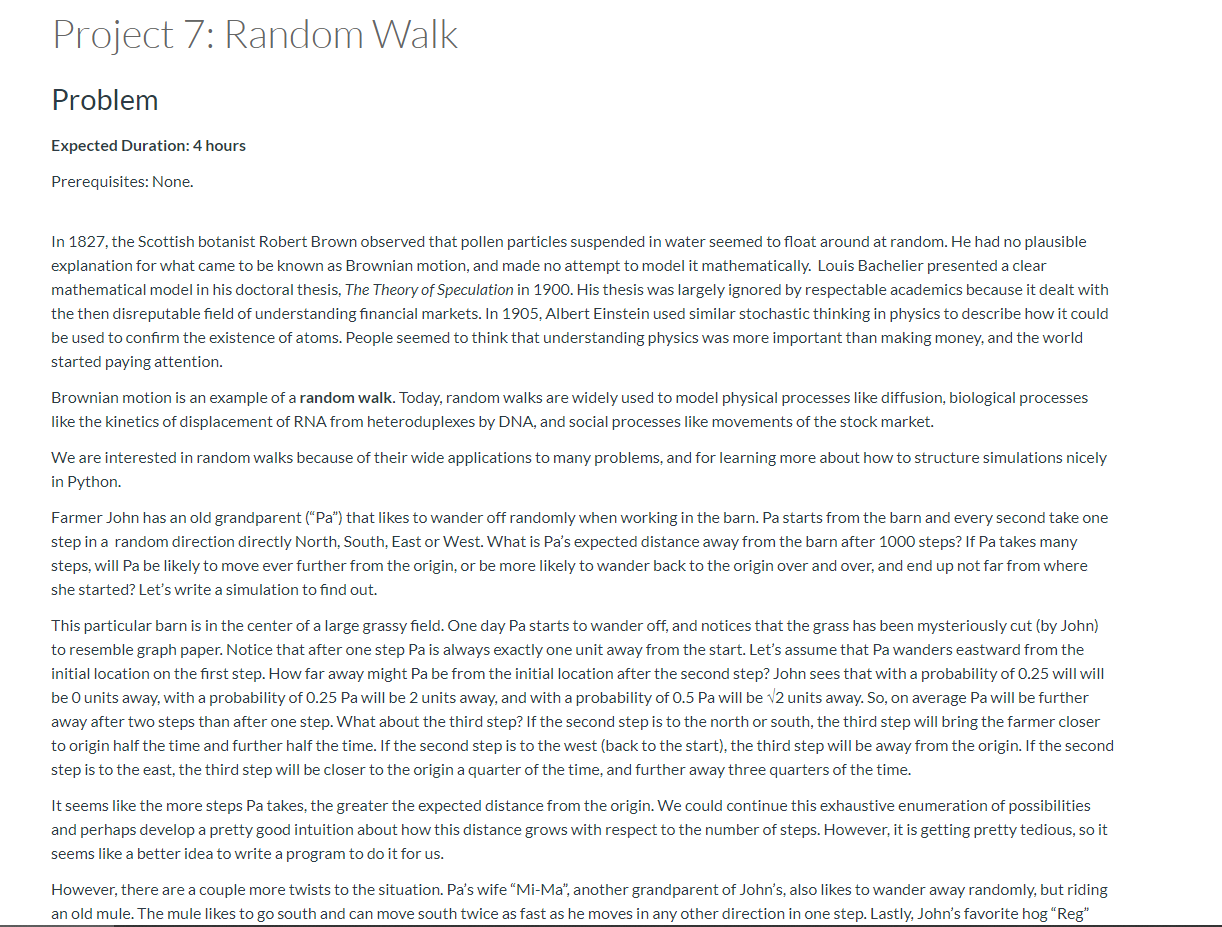 Random walk mean and variance picture