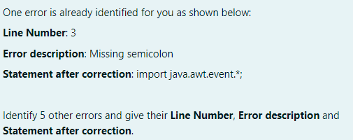 Solved Identify errors and correct them of the following | Chegg.com