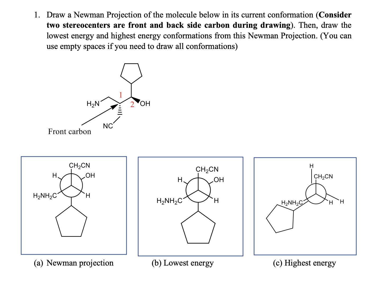Solved This correct ?Draw a Newman Projection of the | Chegg.com