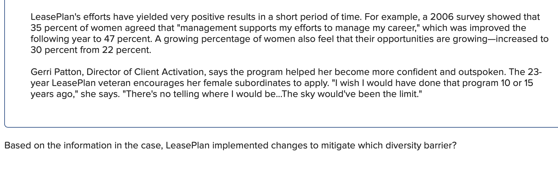 Solved The term, glass ceiling, was used to represent an