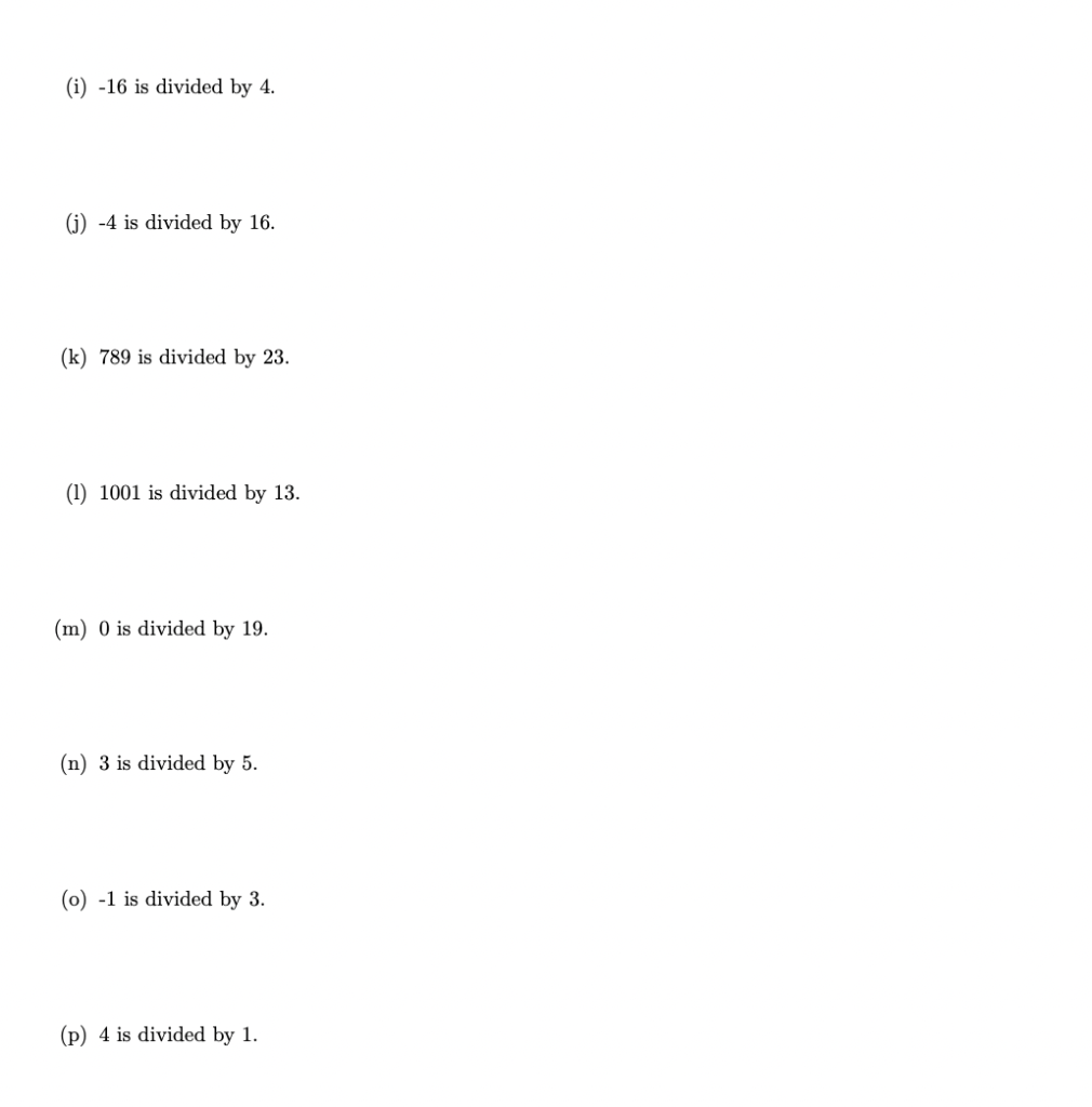 Solved 8. Perform the division algorithm to find the | Chegg.com