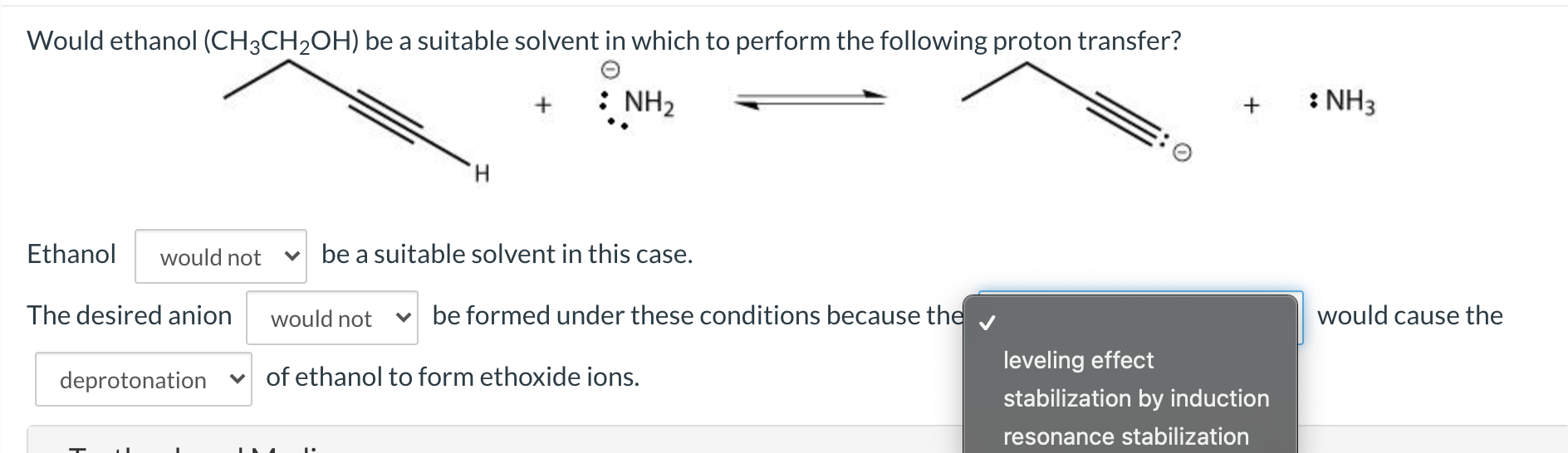 Solved Would ethanol (CH3CH2OH) be a suitable solvent in