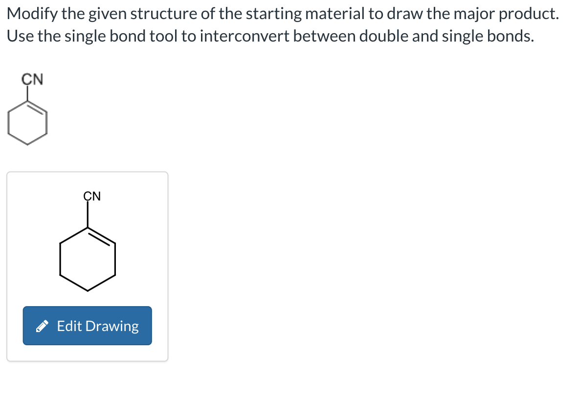 Modify the given structure of the starting material | Chegg.com