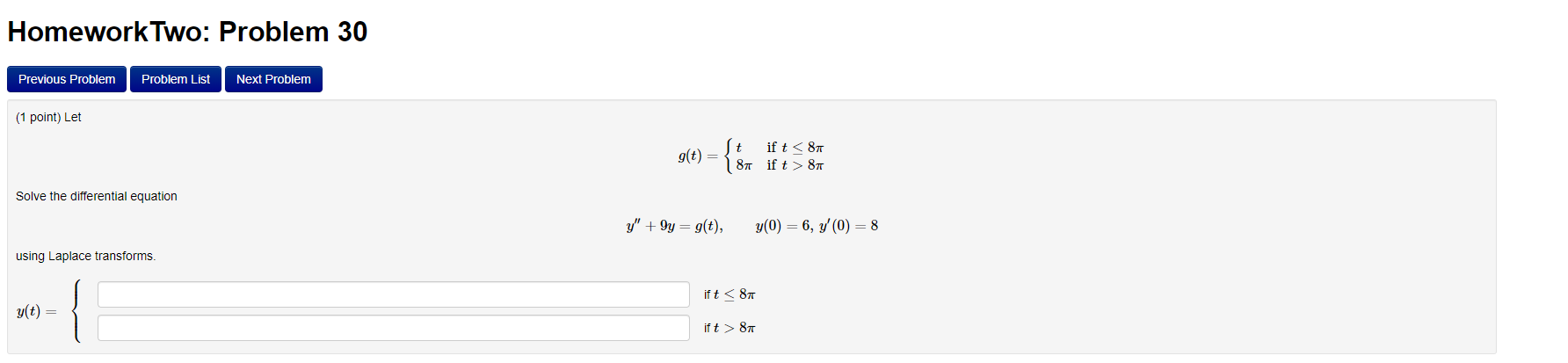 Solved Homework Two: Problem 30 Previous Problem Problem | Chegg.com