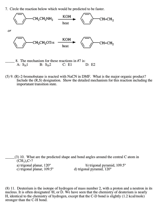 Solved B) CH, CH2 CH CH Br + SH — CHZ CH3 CH, CH, CH, Br + | Chegg.com